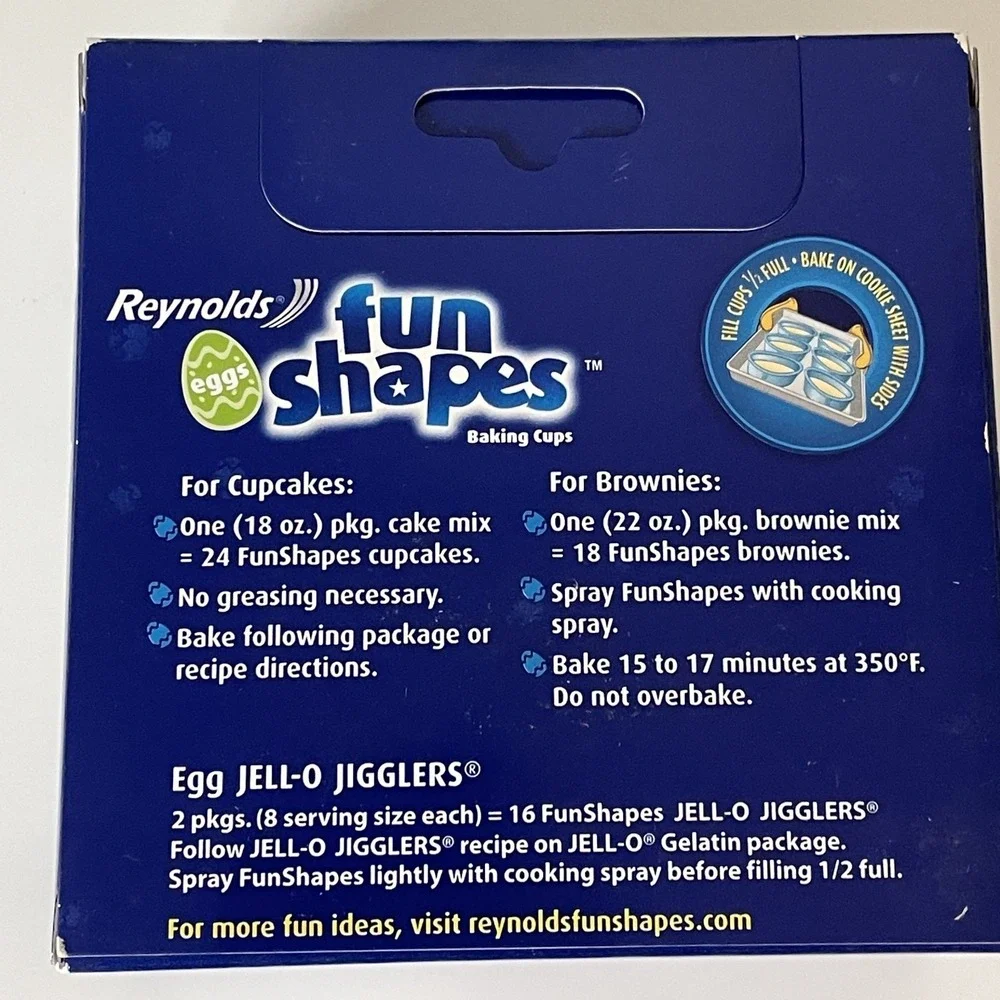 NOS 2006 Reynolds Fun Shapes Bunny Cake‎ Pan w/Lid + Egg Gelatin Mold Cups Set - Picture 6 of 7